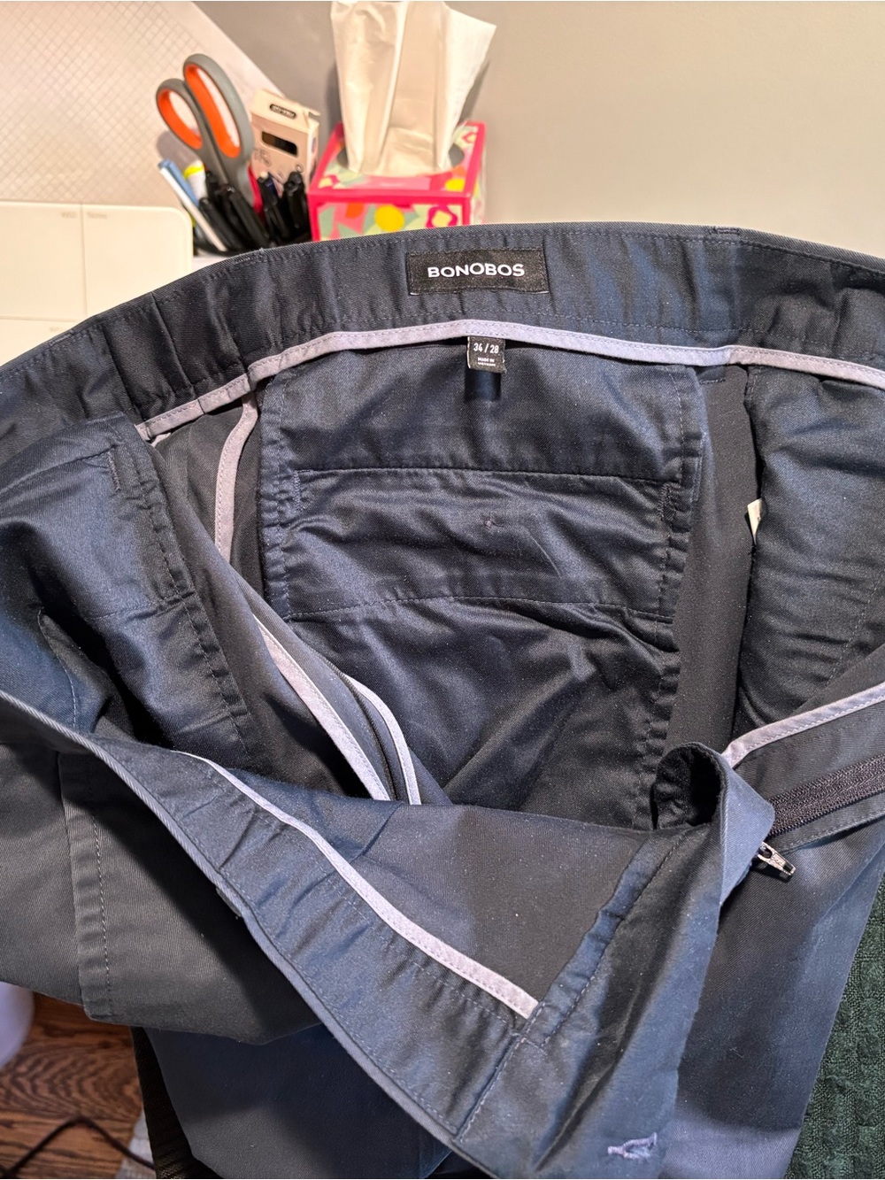 Bonobos Navy Chinos - Classic Casual Trousers